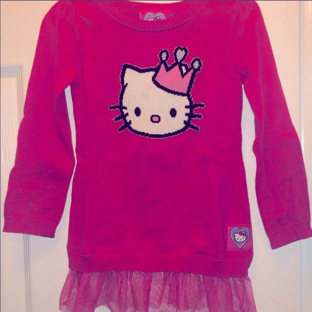 Pink long sleeve hello kitty dress